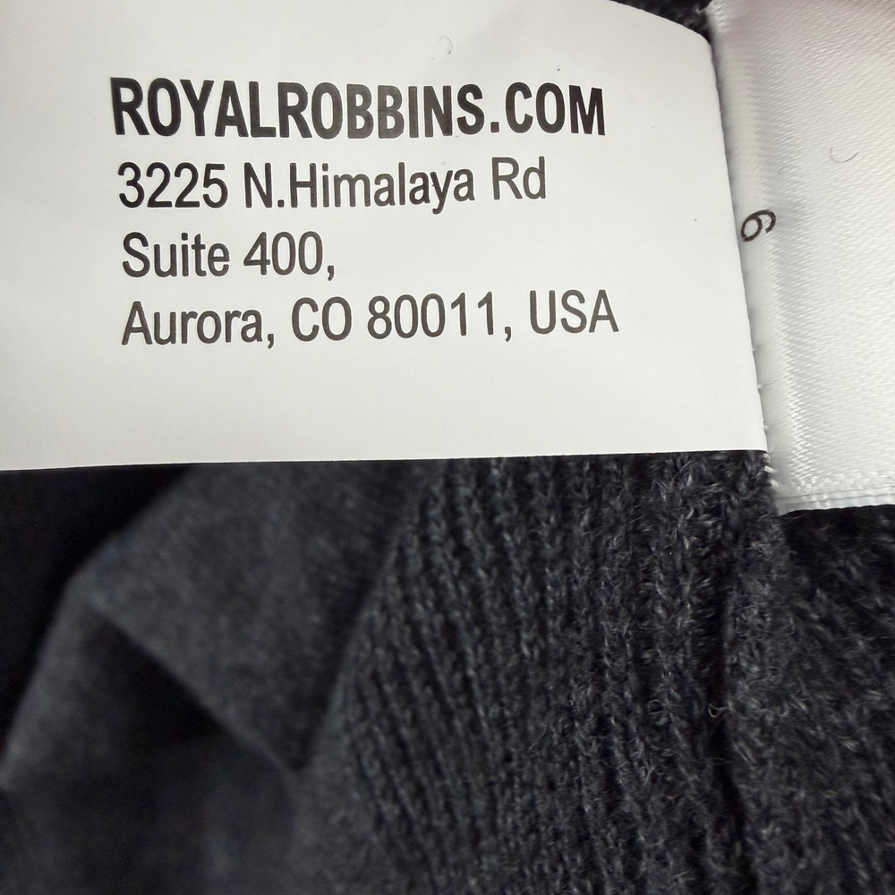 Royal Robbins Westlands Funnel Neck Sweater Charcoal Gray Merino Wool Womens S - Picture 7 of 11